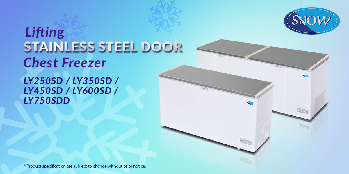 Lifting Stainless Steel Door Chest Freezer