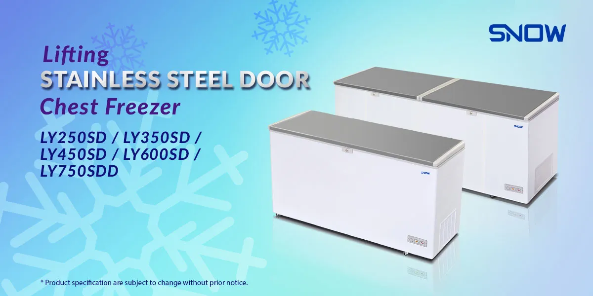 Lifting Stainless Steel Door Chest Freezer